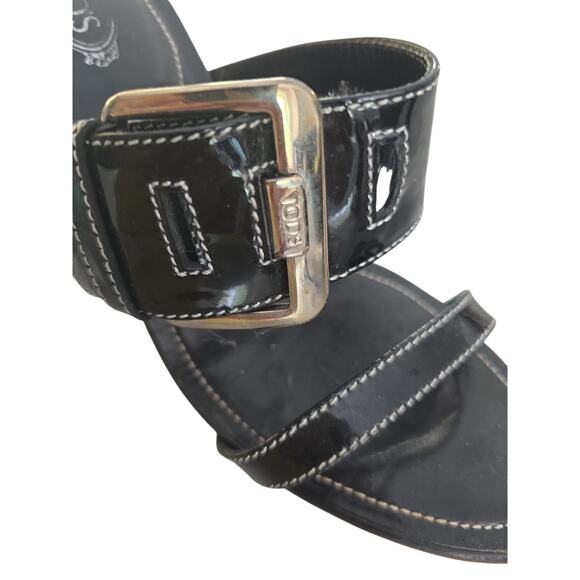Tod's Black Slip On Heels - Picture 3 of 8